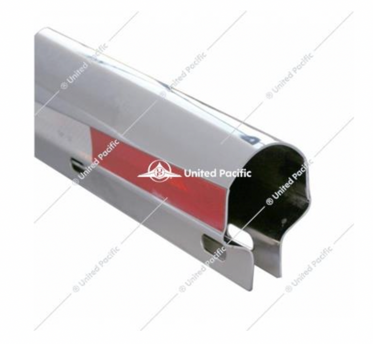 30" Stainless Steel Heavy Duty Mud Flap Hanger With Reflector - 2-1/2" Bolt Pattern