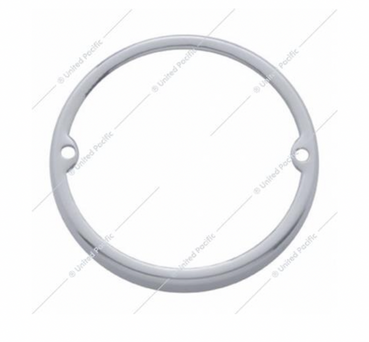 Stainless Steel Low Profile Cab Light Bezel