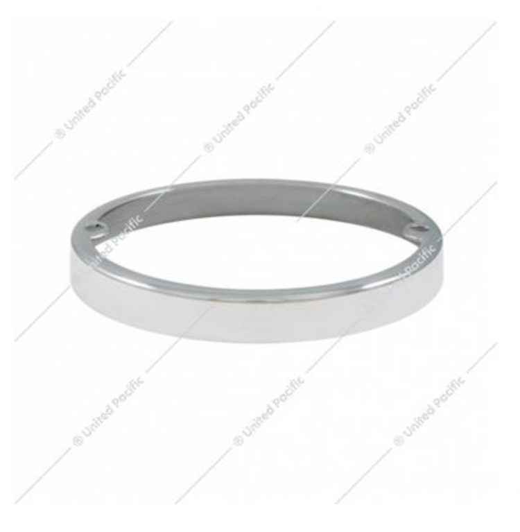 Stainless Steel Low Profile Cab Light Bezel