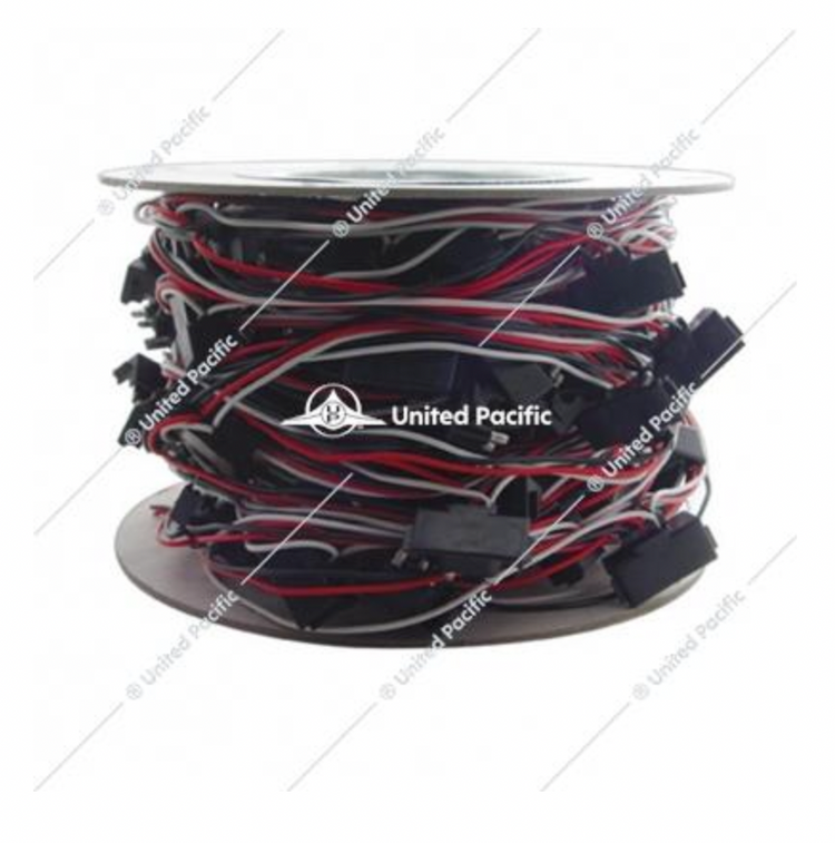 Triple Male Right Angle Bullet Plug Wire Harness Roll - 12" Lead